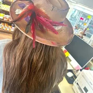 MRH | Accessories | Designer Feather Rhinestone Cross Rodeo 